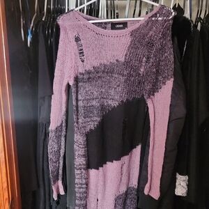 🖤distressed sweater dress